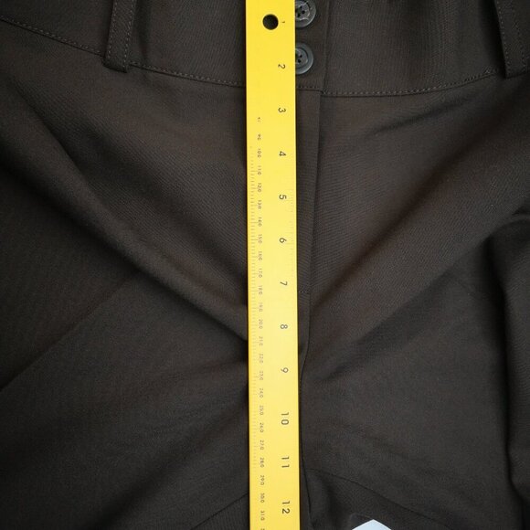 Ann Taylor Margo Ladies Size 12 Dark Brown Straight Legs Dress Pants - Picture 9 of 10